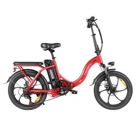 Bicicleta elétrica SAMEBIKE CY20 vermelha