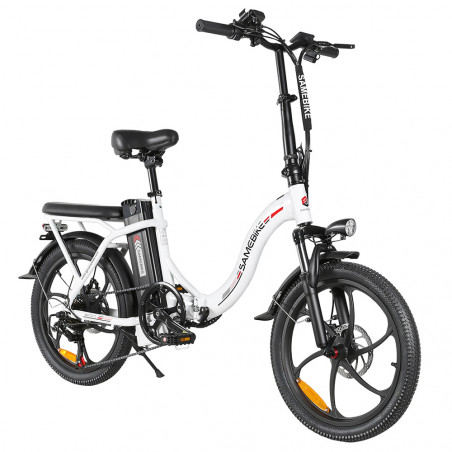 Bicicletta elettrica SAMEBIKE CY20 bianca