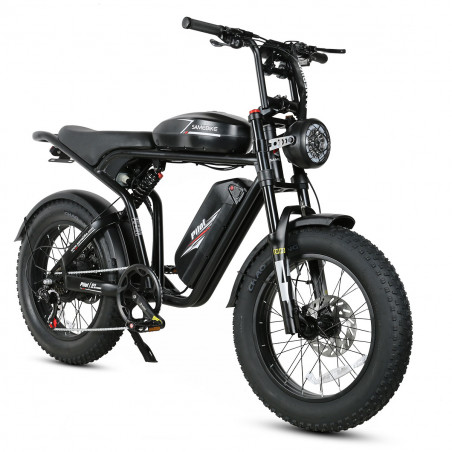 Bicicleta eléctrica SAMEBIKE M20-III NEGRO 1000W-1200W EN CRETA Versión monomotor