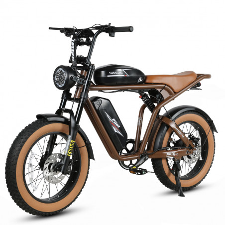 Bicicleta Elétrica SAMEBIKE M20-III BROWN 1000W-1200W EM CRETE Versão com motor único