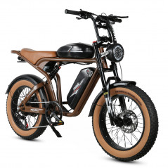 Bicicleta eléctrica SAMEBIKE M20-III MARRÓN 1000W-1200W EN CRETA Versión monomotor