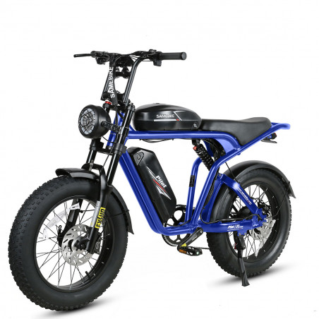 Bicicleta Elétrica SAMEBIKE M20-III AZUL 1000W-1200W EM CRETA Versão com motor único