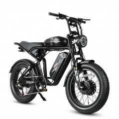 Bici Elettrica SAMEBIKE M20-III NERA 1000W-1200W IN CRETA Versione doppio motore