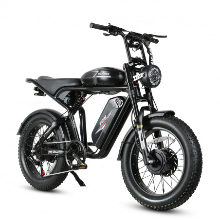 Elektrofahrrad SAMEBIKE M20-III SCHWARZ 1000W-1200W AUF KRETA Doppelmotorversion