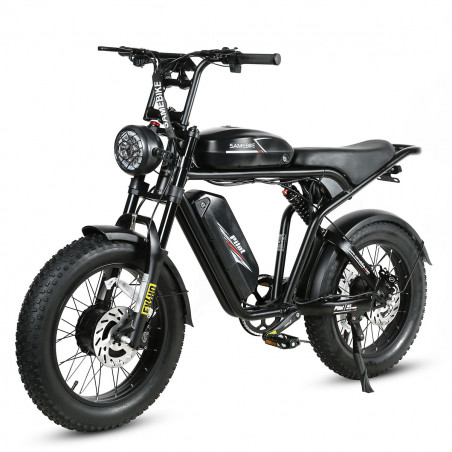 Bici Elettrica SAMEBIKE M20-III NERA 1000W-1200W IN CRETA Versione doppio motore