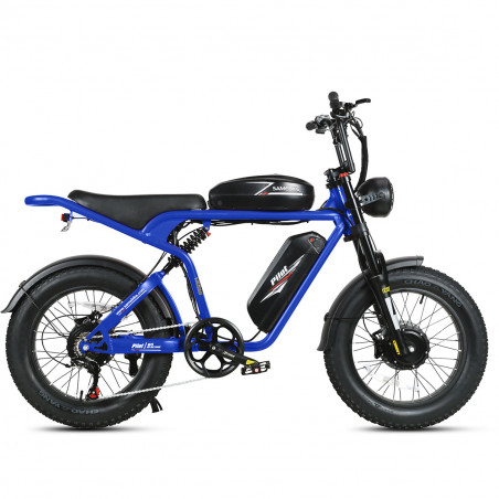 Bicicleta electrica SAMEBIKE M20-III BLUE 1000W-1200W IN CRETA Versiune cu motor dublu