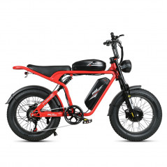 Bicicleta electrica SAMEBIKE M20-III RED 1000W-1200W IN CRETA Versiune cu motor dublu