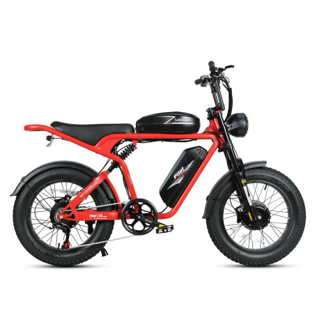 Ηλεκτρικό ποδήλατο SAMEBIKE M20-III RED 1000W-1200W ΣΤΗΝ ΚΡΗΤΗ Διπλή έκδοση κινητήρα