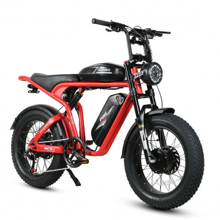 Ηλεκτρικό ποδήλατο SAMEBIKE M20-III RED 1000W-1200W ΣΤΗΝ ΚΡΗΤΗ Έκδοση διπλού κινητήρα