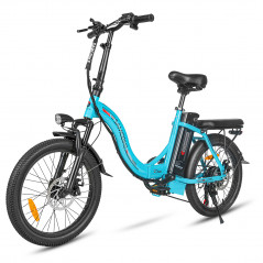 Bicicleta eléctrica SAMEBIKE CY20 FT azul lago