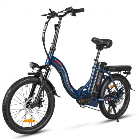 Bicicleta elétrica SAMEBIKE CY20 FT azul