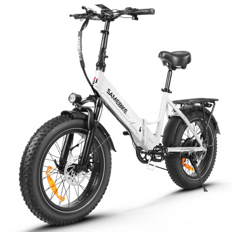 Bicicletta elettrica SAMEBIKE LOTDM200-II Bianca 750W