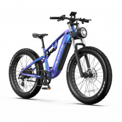 Bicicleta Elétrica DUOTTS E26 Azul-Roxo 26 polegadas 55km/h 48V 20Ah 750W Motor Duplo