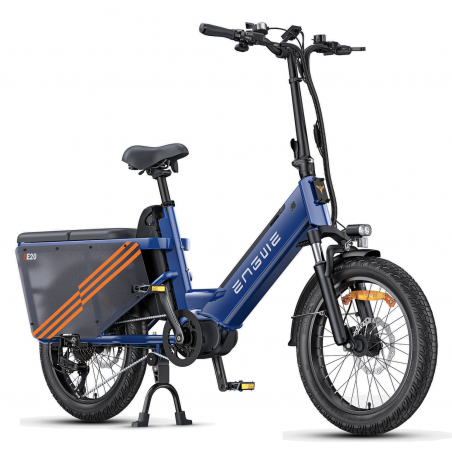 ENGWE LE20 Electric Cargo Bike Blue PASSENGER VERSION 250W 1 Battery 19.2AH