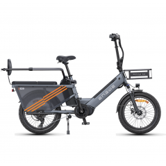 ENGWE LE20 Electric Cargo Bike Gray PASSENGER VERSION 250W 1 Battery 19.2AH