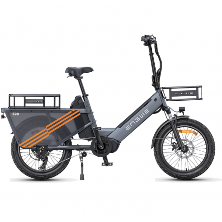 ENGWE LE20 Electric Cargo Bike Gray CHARGING VERSION 250W 1 Battery 19.2AH