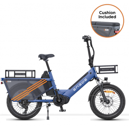 ENGWE LE20 Elektrische bakfiets OPLAADVERSIE Blauw 250W 2 Batterijen 38.4AH