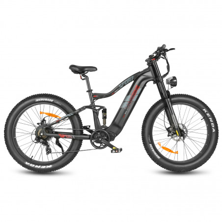 Samebike RSA08-II Ηλεκτρικό ποδήλατο μαύρο 1000W 45km/h 48V 17Ah