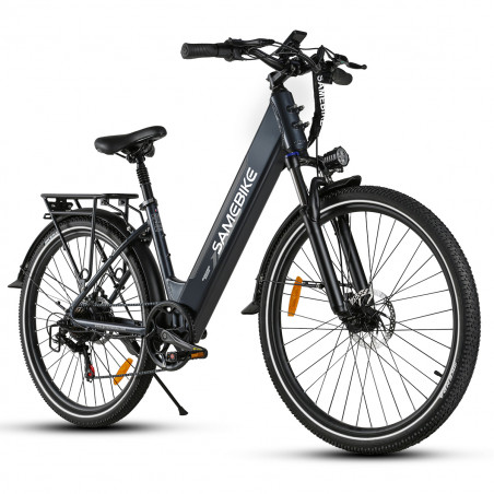 Bicicleta elétrica Samebike RS-A01 Pro cinza 500W 36V 15Ah