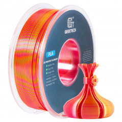 Filament PLA Bicolor in Gold und roter Geeetech Seide und Rot