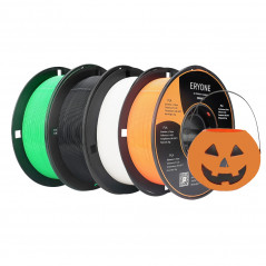 Halloween Pack Eryone - 4 kg de filamente PLA 1 kg fiecare în verde, portocaliu, alb și negru.