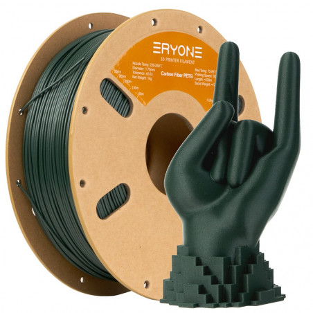 Filament petg eryone 1kg verde cu fibră de carbon