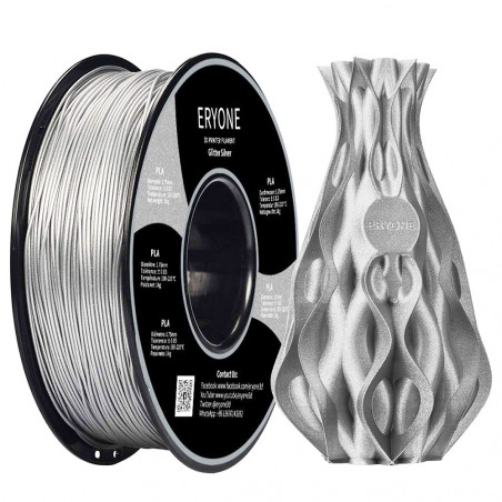 Filament PLA Éclatant Pailleté Galaxy Sparkly Argent 1kg