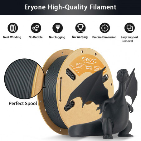 Filament Pla Hyper Mat Black Eryone 1kg