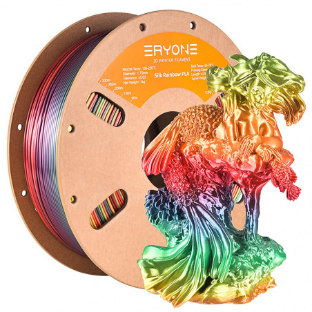 Filament de mătase eryone pla 1kg-arc-en-ciel paletă