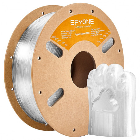 High speed TPU transparent filament 1 kg by Eryone