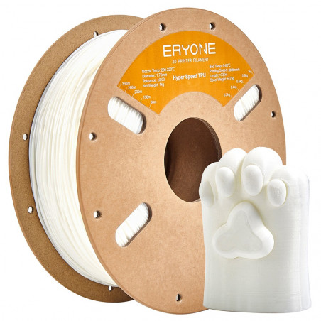 High speed white TPU filament 1 kg by Eryone