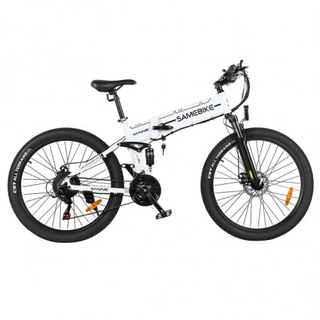 Bike de montanha elétrico dobrável Samebike lo26-ii ft 900w branco