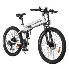 Foldable Electric Mountain Bike Samebike LO26-II FT 900W Alb