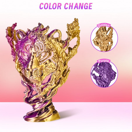 Bicolor filament pla nagy sebességű arany és lila eryone