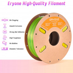 Bicolor gewoon filament in hoge snelheid groene en gele eryone hoge snelheid