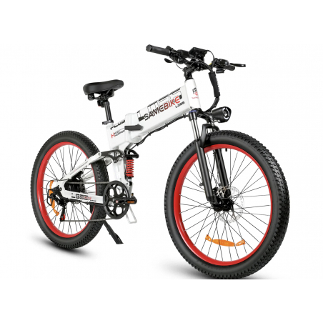 Ηλεκτρικό ποδήλατο βουνού Αναδιπλούμενο SAMEBIKE LO26 PLUS FT Λευκό 900W