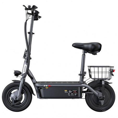 Scooter elétrica iTrottinette F3 com assento e cesto traseiro 1000W