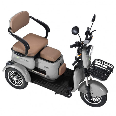 Triciclo eléctrico Freejoyer FV6 - Gris, 1000W 60V 20Ah