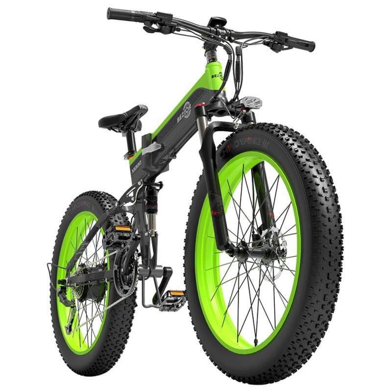 BEZIOR X1000 Folding Electric Bike 1000W 40km/h Black Green