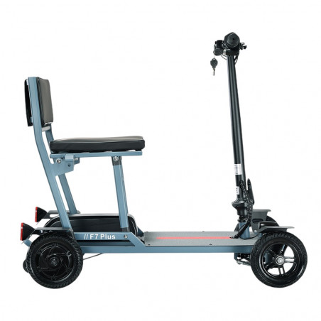 Trotineta electrica Freejoyer F7 Plus - Scaun, 4 roti - Gri Albastru