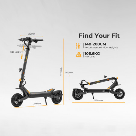Ausom L1 500W 48V 15,6 Ah elektrische scooter