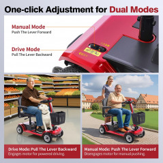 Scooter Unificare Unagi Vermelho de Quatro Rodas