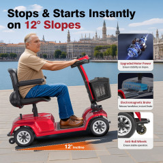 Scooter Elétrica Lucas Pro Unificare 180 W 24 V 12 Ah Vermelho