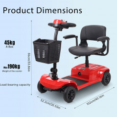 Unificare Lucas X-02B firehjulet seniorscooter