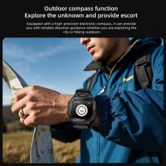 Συνδεδεμένο ρολόι LOKMAT OCEAN GT - Μαύρο