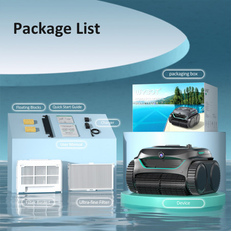 Robot Aspirateur de Piscine sans Fil WYBOT C2 Vision