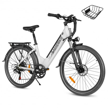 Samebike RS-A01 Pro-T Bicicleta electrica alba 250w 36V 15Ah