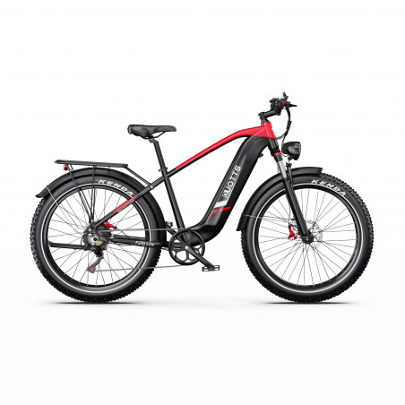 Bicicleta electrica DUOTTS F26 Lite Rosu-Negru 26 inchi 48V 18Ah 750W