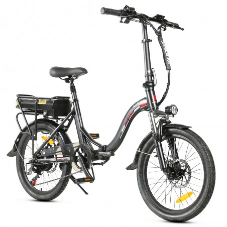 Samebike JG20 Smart 350W Folding Electric Bike - Black