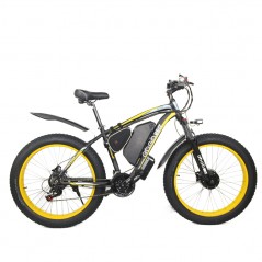 GOGOBEST GF700 26*4.0 elektrische mountainbike met dikke banden, zwart geel